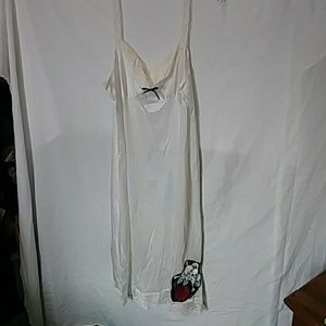 Vintage upcycled white slip